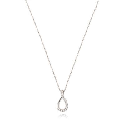 Sterling silver teardrop pendant necklace